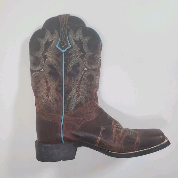 Ariat Women's Boots Size 9B Tombstone Leather Western Cowboy Square Toe 10008017 - Picture 10 of 16